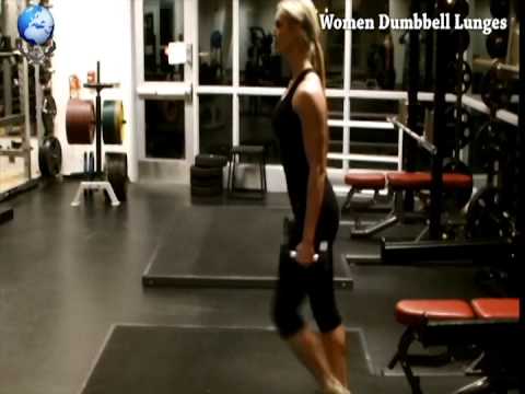 Women Dumbbell Lunges