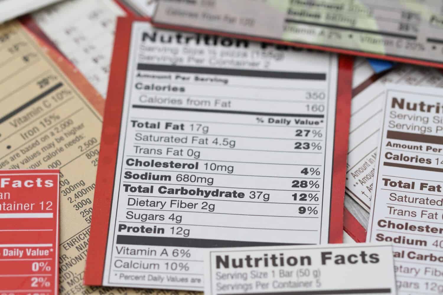 nutritional table