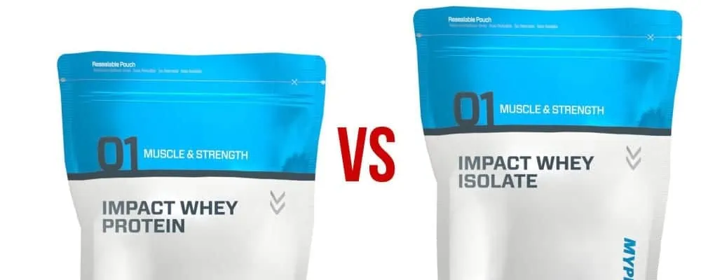 impact whey concentrated vs isolated